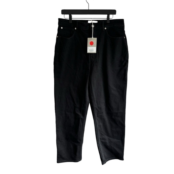 New! Everlane The Curvy Way High Jean Coal Black - Straight High Rise - Picture 4 of 7
